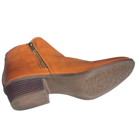 Two-Tone Dual-Zip High Ankle Boot | Women’s Size 44 (US 10–10.5) Leather Booties - Picture 7 of 7